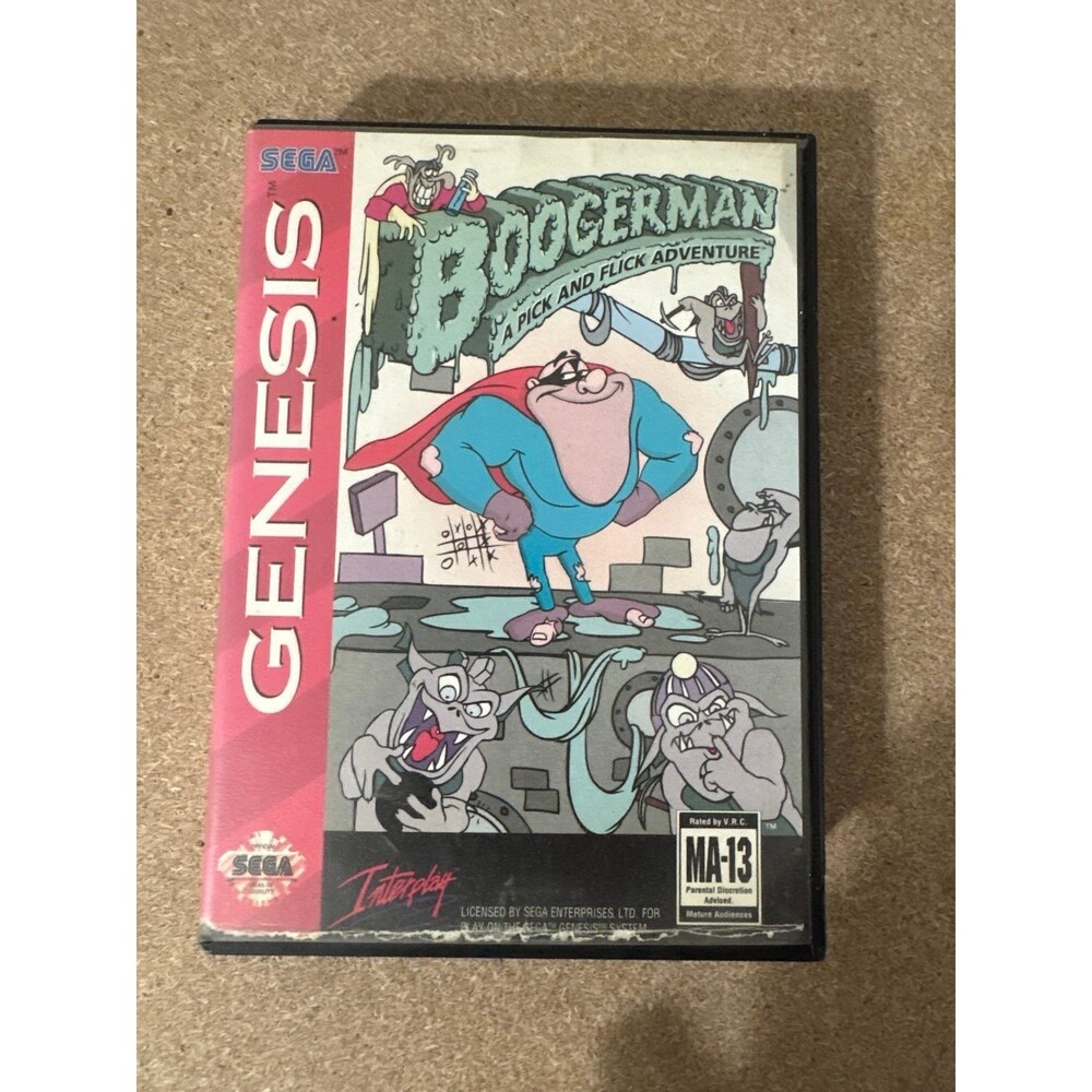 Boogerman: A Pick and Flick Adventure (Sega Genesis, 1994) No Manual